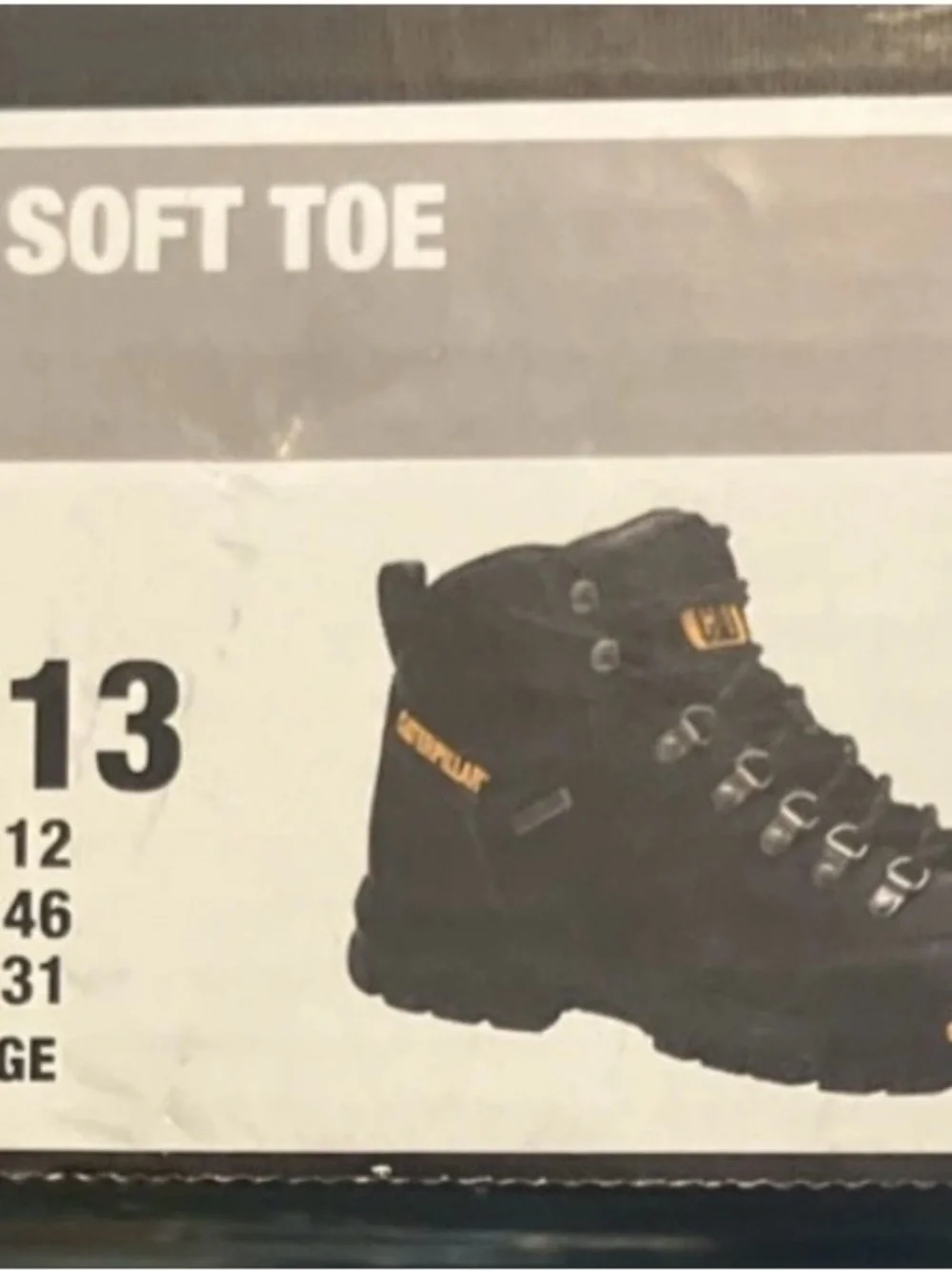 Caterpillar Black Men's Rugged Lace-Up Work Boots